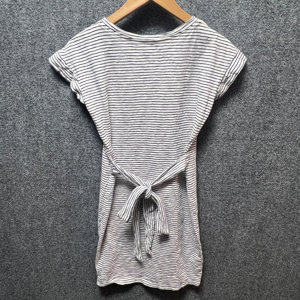 J.Crew Striped Tie-Waist T-Shirt Dress Navy White XS Re-Imagined Nautical Preppy